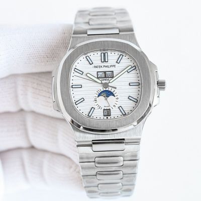 TW Factory Patek Philippe geneve stainless steel PP BJ1 Nautilus 5726/1A Silver steel case Watch